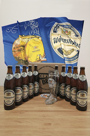 Pack Weihenstephaner Hefeweiss con bota de regalo