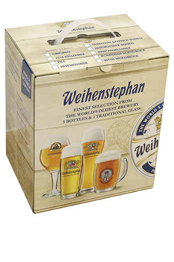 Weihenstephaner estuche 5 botellas y vaso 50cl